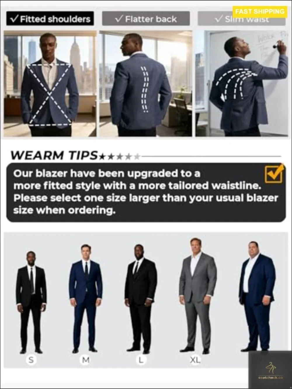 Lightweight Sport Coat Slim Fit Blazer Casual Two Button Notch Lapel Jacket